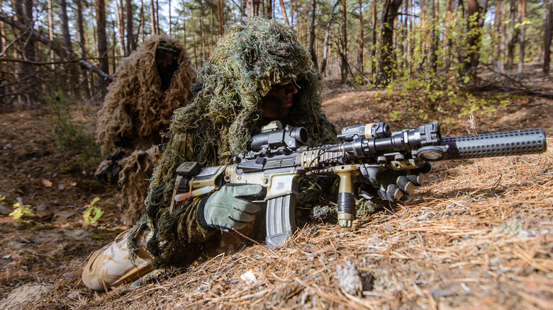 snipers in camouflage