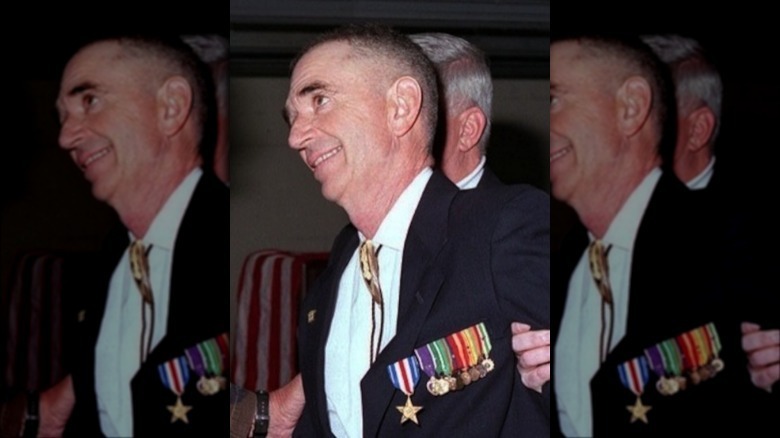 Carlos Hathcock receiving the Silver Star