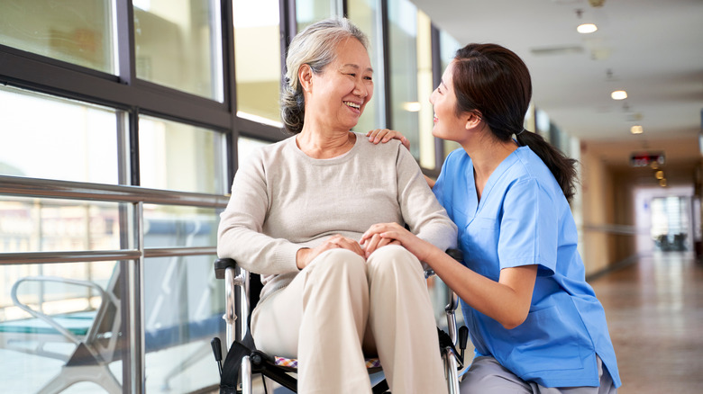 nurse patient wheelchair