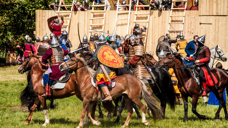 mongol battle reenactment