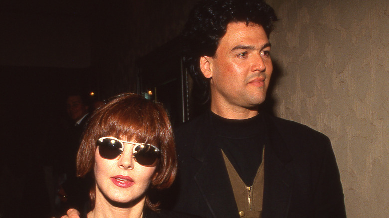 Priscilla Presley in sunglasses with Marco Garibaldi