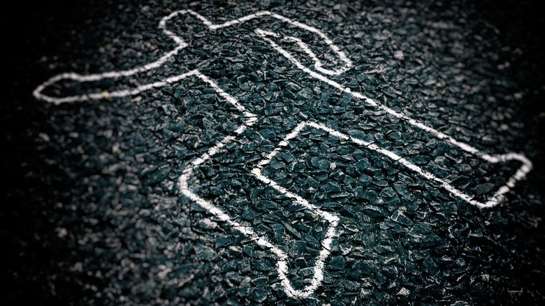 Chalk outline of body