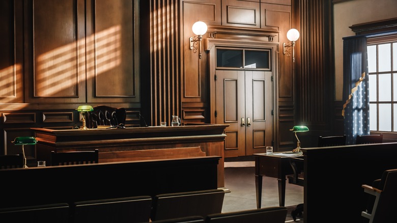 Empty courtroom