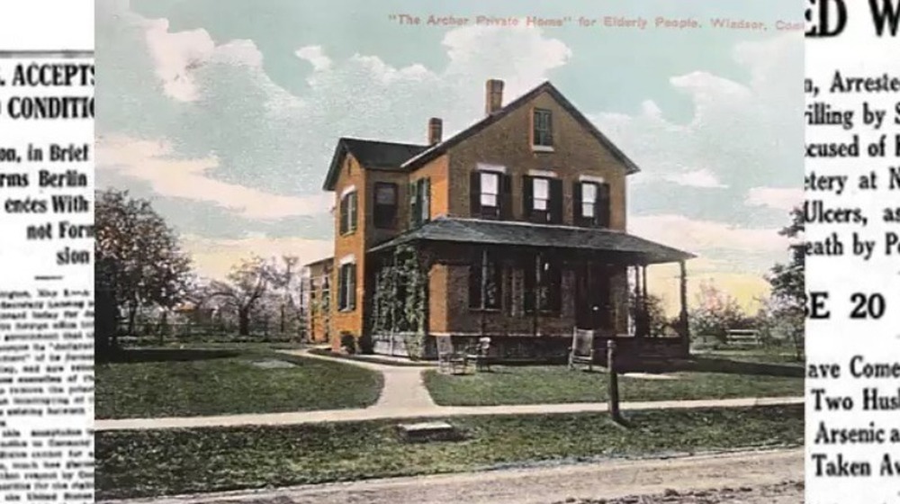 Postcard showing the Archer Home