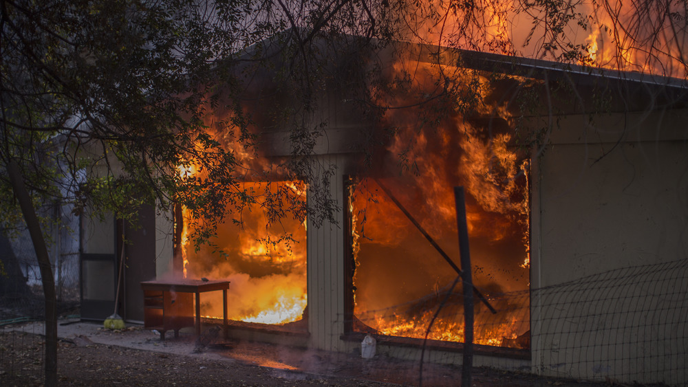 Garage up in a blaze