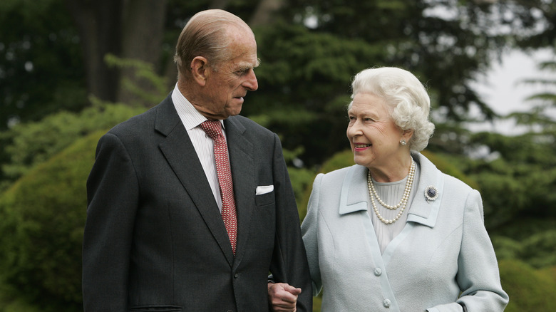 Prince Philip and Queen Elizabeth II smiling