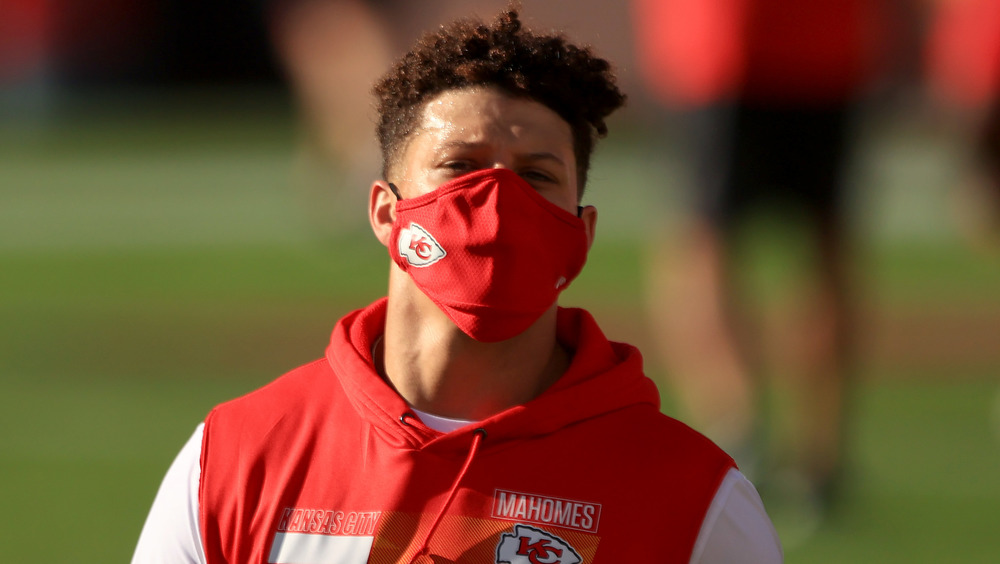 Masked Patrick Mahomes