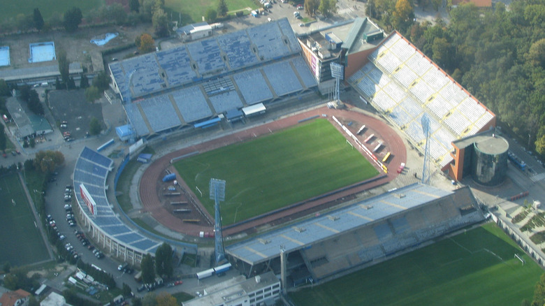 Maksimir Stadium Croatia aerial view