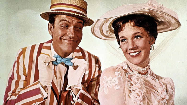 Dick Van Dyke and Julie Andrews in Mary Poppins