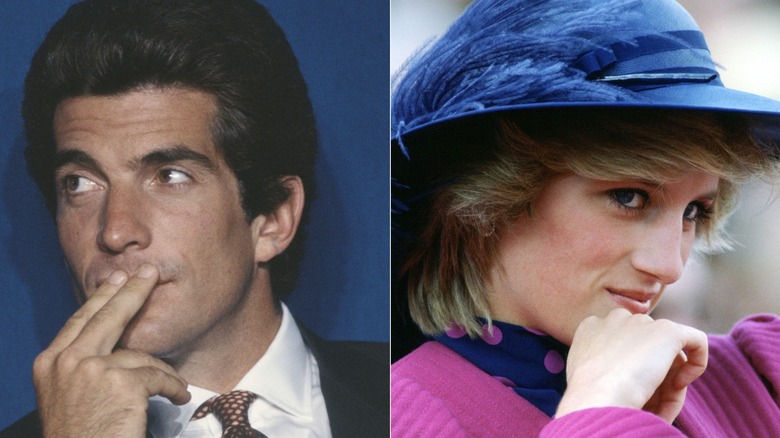 JFK Jr and Diana pose