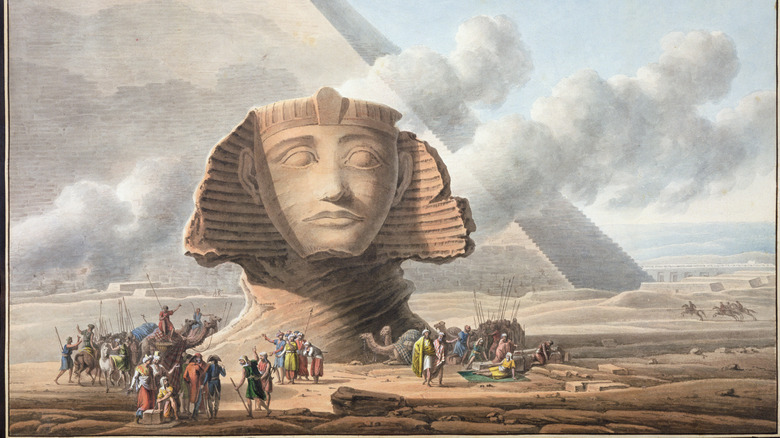 ancient depiction of the sphinx