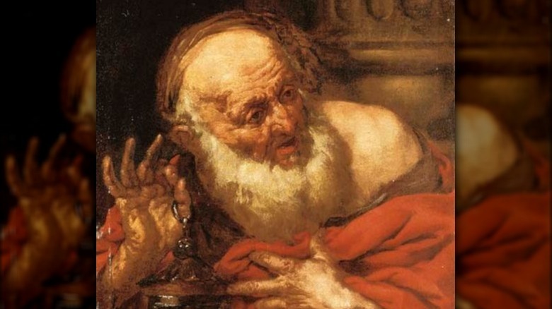 Elderly Diogenes with lamp