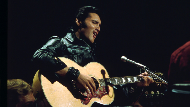 Elvis performing in 1968