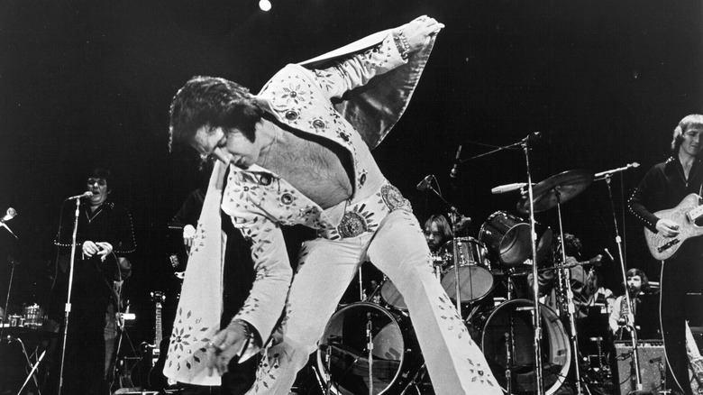 Elvis Presley performing in 1972