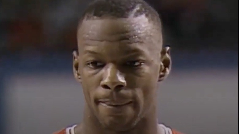 Len Bias prepares to shoot free throws