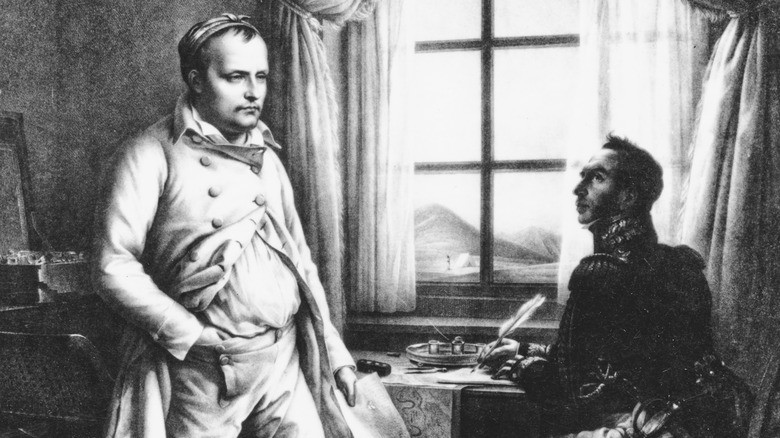 Napoleon dictating memoirs