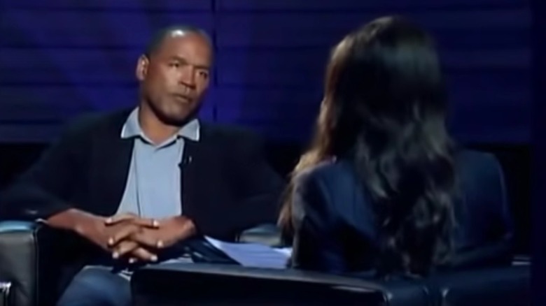 O.J. Simpson talking with Judith Regan 