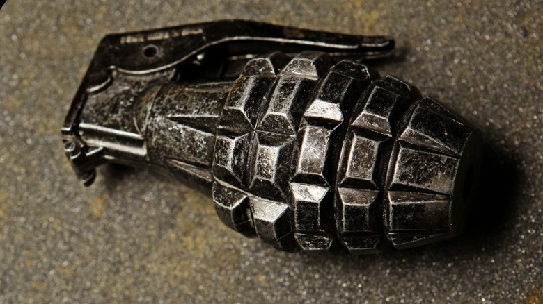 hand grenade on ground