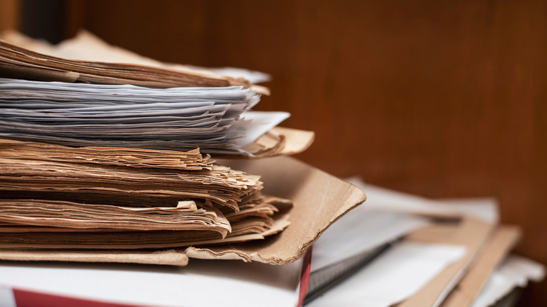 stack of manuscripts