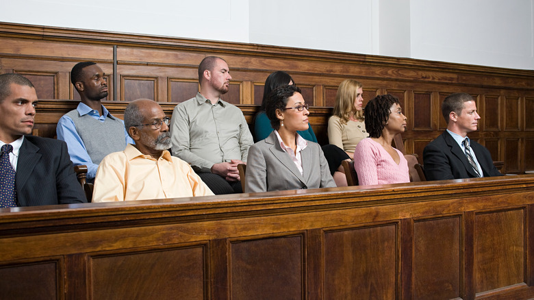 jury in a courtroom 