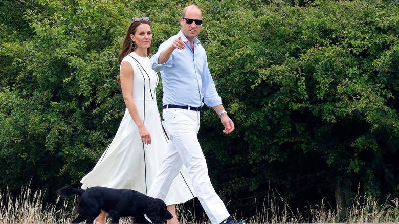 William, Kate, and their dog