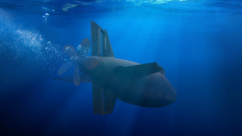 Submarine underwater