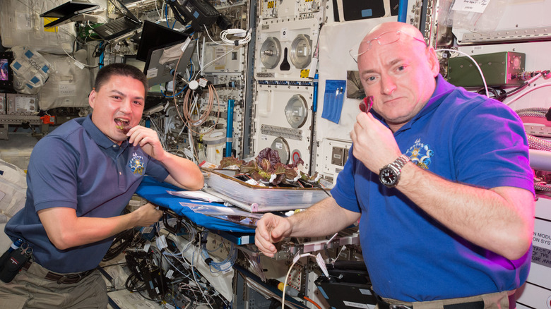 Eating food grown on the ISS