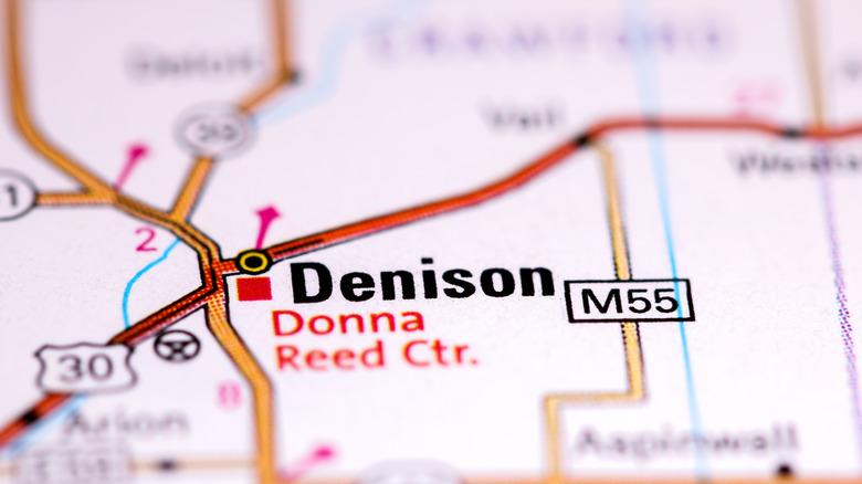 Donna Reed's hometown on a map