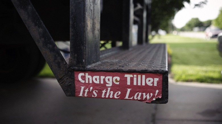 "Charge Tiller" bumper sticker