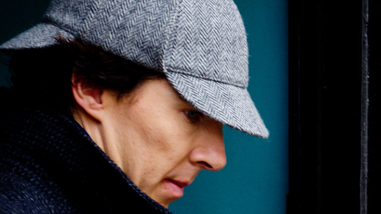 Benedict Cumberbatch in Sherlock costume