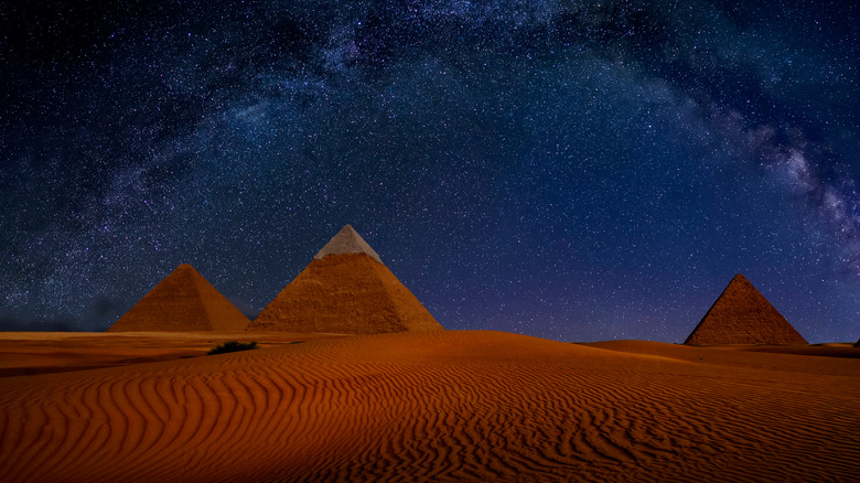 the night sky over Egypt