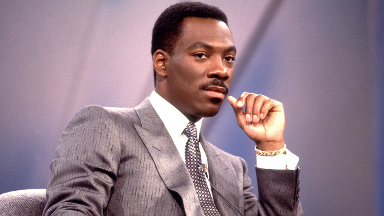 Eddie Murphy looking serious