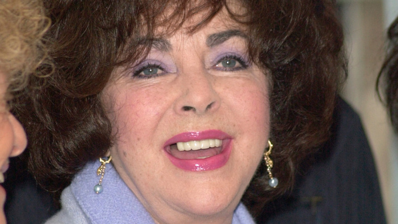 Elizabeth Taylor mouth open