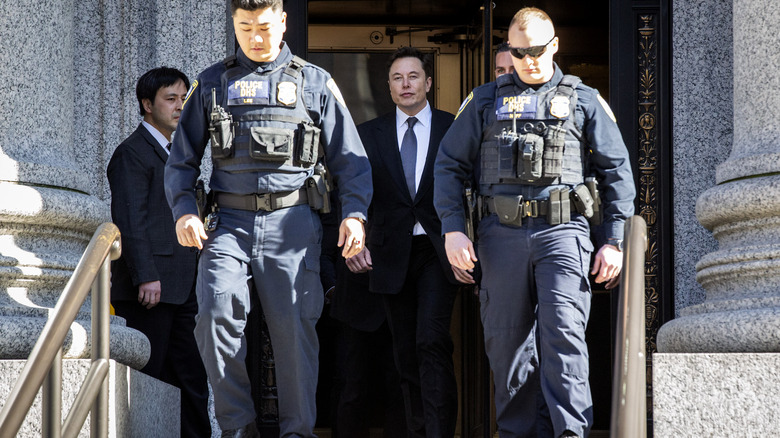 Elon Musk leaving court