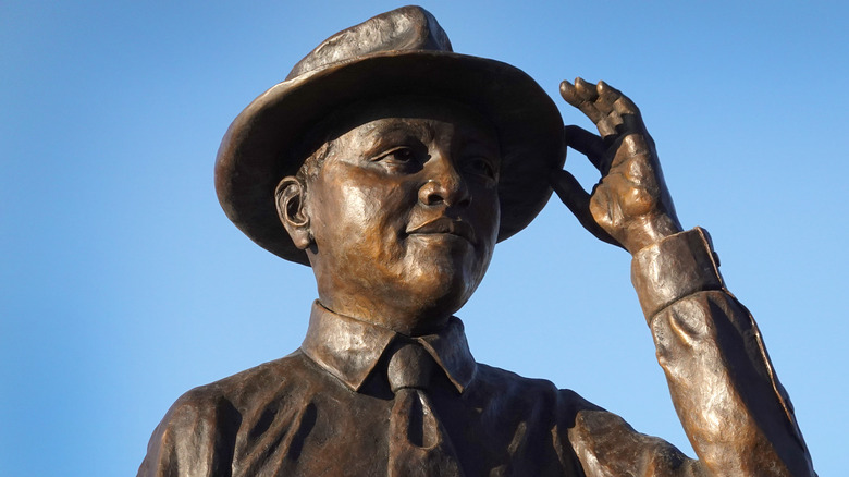 Emmett Till statue hand up