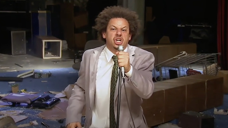 eric andre screaming on destroyed set on eric andre show