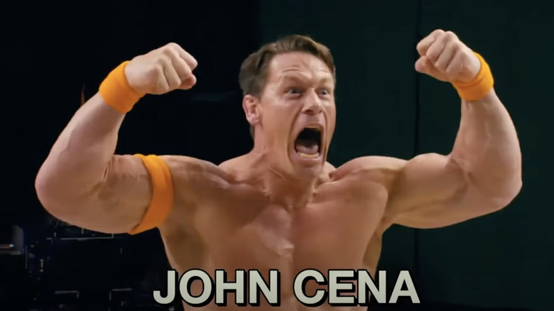 john cena flexing on the eric andre show