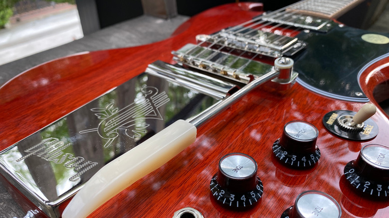 Gibson SG with a Deluxe Vibrola