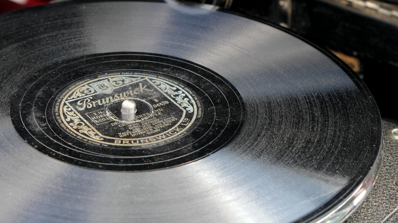 A vintage 78 RPM record