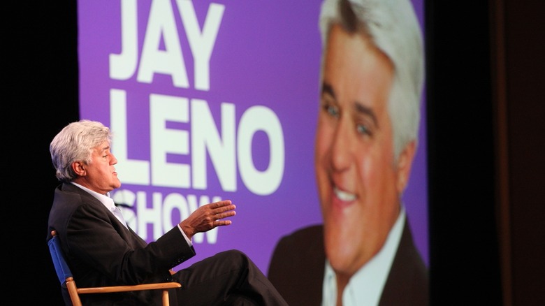 Jay Leno promoting his show