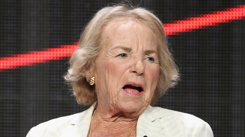 Ethel Kennedy giving a talk