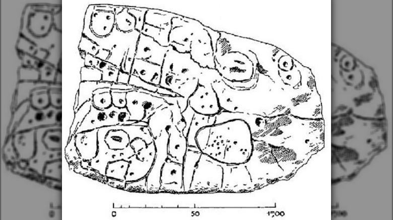 drawing of the saint-bélec slab