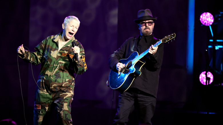 Eurythmics perform as inductees