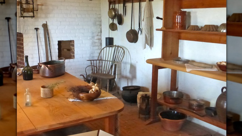 Modern recreation of a kitchen at Monticello