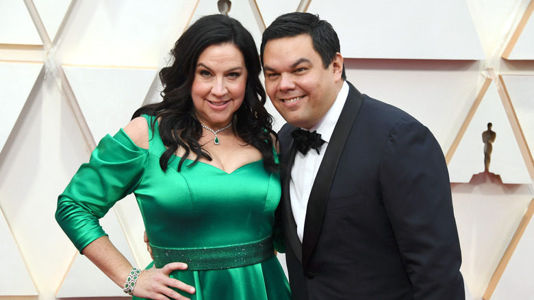 Robert Lopez and Kristen Anderson-Lopez at the Oscars