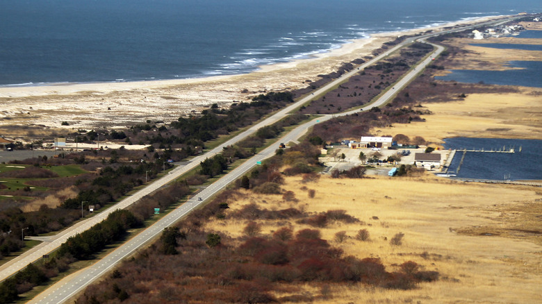 Gilgo Beach aerial view