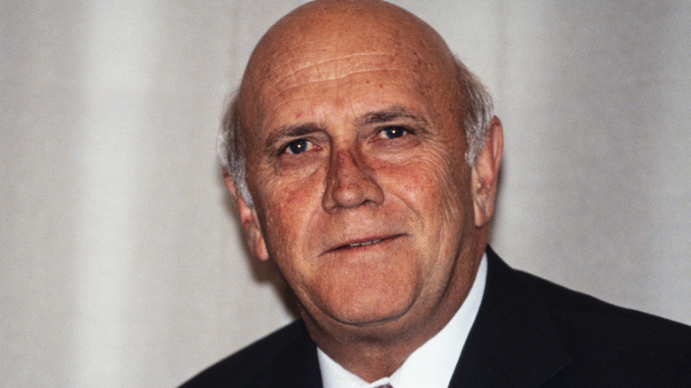 F.W. de Klerk in suit