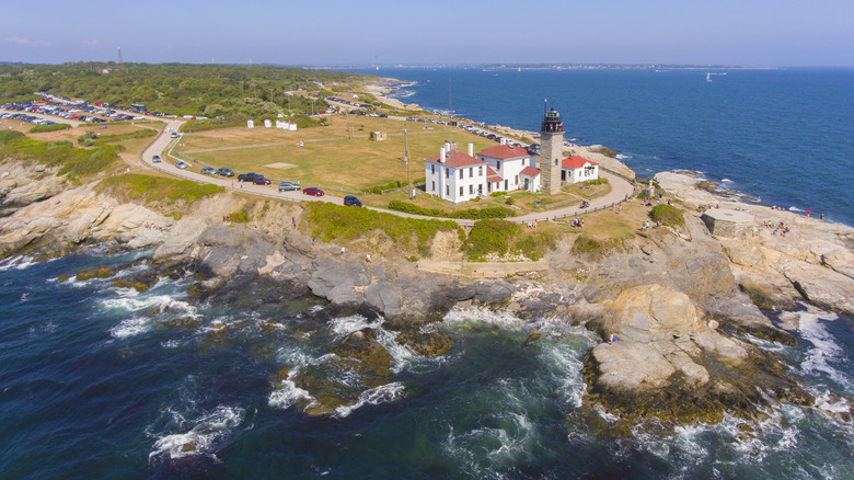 Lighthouse on Rhode island coast