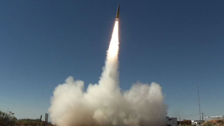 Short-range ballistic missile launch