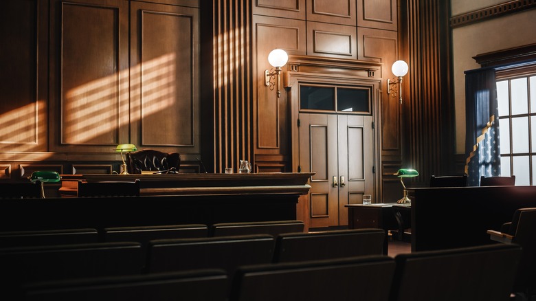 An empty courtroom